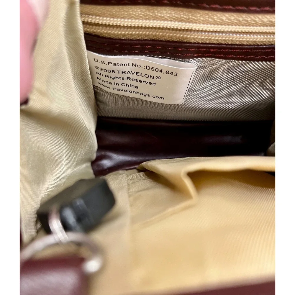 Travelon Crossbody Bag Travel Purse Shoulder Bag Burgundy Organizer